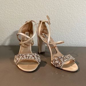 Badgley Mischka Ankle Strap Block Heels · EUC